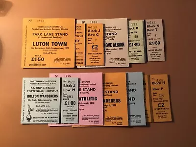£15 • Buy 77/8 TICKETS Tottenham Spurs (listed Individually) 1977/1978