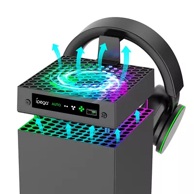 NEW Top Cooling Fan For Xbox Series X Console With Colorful Light Cooling Fan • £23.39