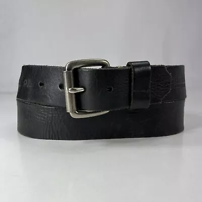 American Eagle Wide Black Leather Work Belt - Men's Size 38 • $13.60