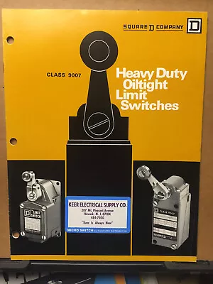 Vtg Square D Company Catalog Oiltight Limit Switches Machine Tools 1974 Brochure • $14.98