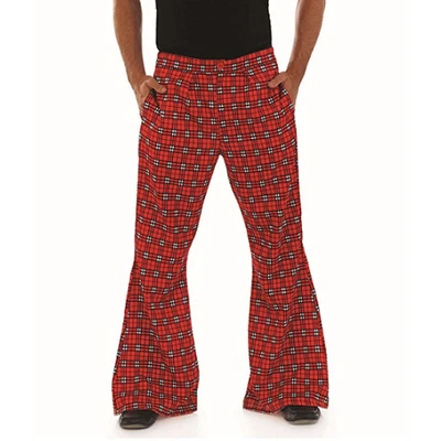 £9.99 • Buy Mens Flared Tartan Trousers Scottish Scotland Adults Fancy Dress 1960's 70's 