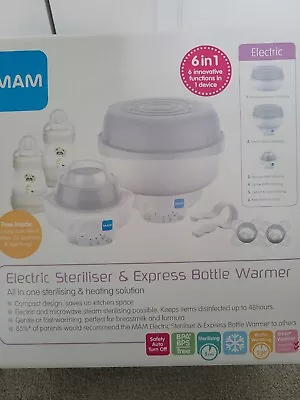 MAM STE0202 6 In 1 Electric Steriliser Express Bottle Warmer • £60