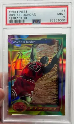 1993-1994 Finest Michael Jordan Refractor #1 PSA 9 Mint EXCELLENT COLOR! READ :) • $3999.99