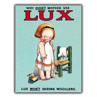 £4.49 • Buy LUX Washing Soap METAL SIGN WALL PLAQUE Vintage Bathroom Kitchen Retro Ad Print