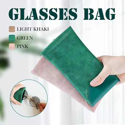 $6.59 • Buy Sunglasses Eyeglass Reading Glasses Leather Soft Case Bag Pocket Camping Outdoor