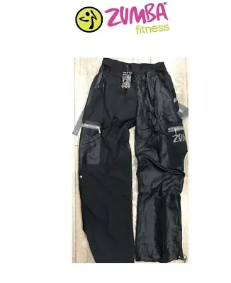 SPECIAL PRICE  Womens  Zumba Combat Trousers Pants Black  XS Size 6-8 • £6.50