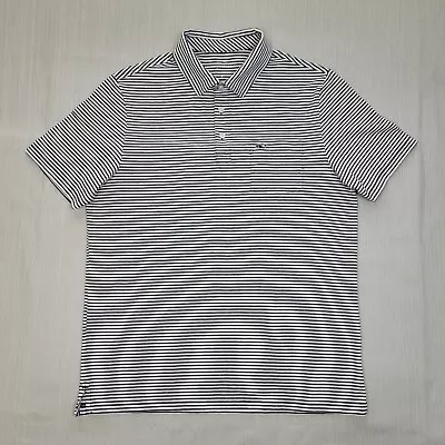 Vineyard Vines Edgartown Shep Stripe Polo Shirt Mens Small Navy Short Sleeve  • $15