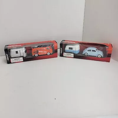 Majorette Trailer Set Of Two Die Cast VW Bus & Buggy • $22