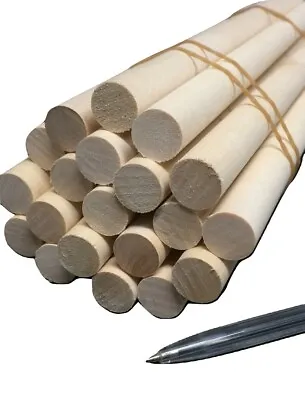 Trustleaf 19mm X 600mm Birch Hardwood Wooden Craft Sticks / Dowels . • £11.81