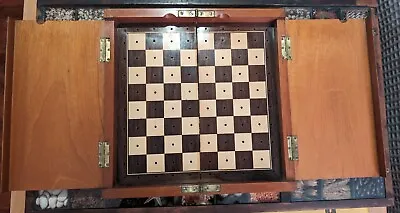 Antique Jacques Whittington Large Folding Travelling Chess Board • £150