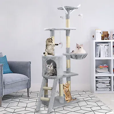 £31.99 • Buy Pet Cat Scratching Post Kitten Tree Climbing Tower Activity Center Scratching