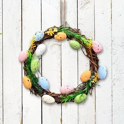  Easter Egg Wreath: Day Party Decoration Home Decor Theme Party Front Door Hol • £6.98