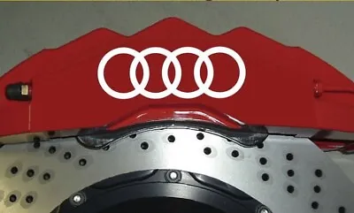 AUDI Logo Brake Caliper Decal Stickers Hi-Temp - 6 Diff Colors • $7.49