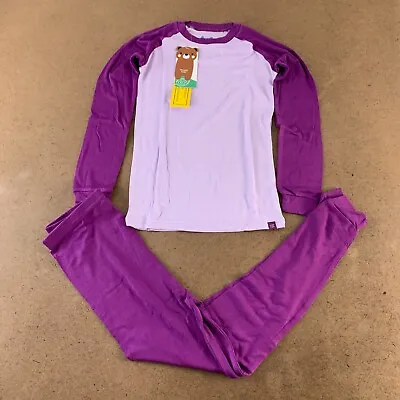 Vaenait Baby Girls US 8 Purple Raglan Long Sleeve Snug Fit 2 Piece Pajamas NWT • $12.74