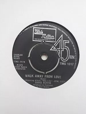 David Ruffin - Walk Away From Love 7  Vinyl Record 1975 MOTOWN TMG 1017 • £3