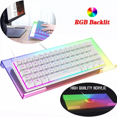 $59.98 • Buy 60% Mechanical Gaming Keyboard With Acrylic Keyboard Holder Set RGB Backlit TKL
