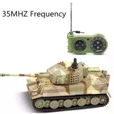 RC Micro TANK Mini RC KING TIGER TANK  W/ Engine Sounds L-CAMO 35mhz • $17.99