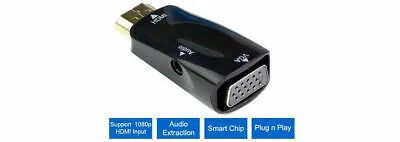 Plug-And-Play 1080p HD To VGA Video Audio Extractor • $10