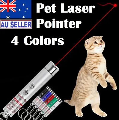 Cat Laser Pen Pet Toy Light Torch Mini Pointer Kitten Shine Beam Flash Keyring • $7.50