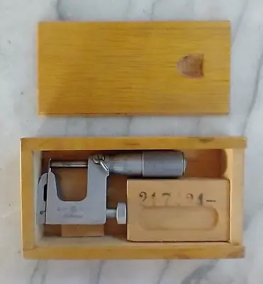 Mitutoyo 117-107 Interchangeable Multi-Anvil Outside Micrometer Wooden Case • $69.98