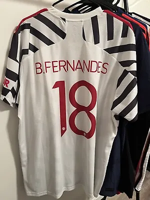 Manchester United Bruno FERNANDES Soccer Jersey Football Shirt XXL 2020 - 2021 • $85