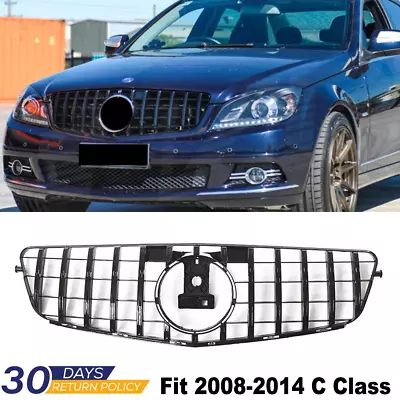 Black GTR Style Front Grille Grill For Mercedes C Class W204 C250 C300 2008-2014 • $62.21