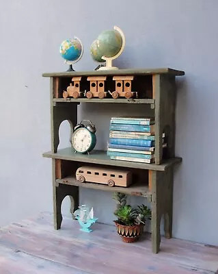 Vintage Wooden Shelf Stacking Shelves 1930's Shabby Cottage Chic  • $459