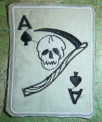 Patch - THE GRIM REAPER - USSF - DEATH CARD - ACE Of SPADES - Vietnam War M.827 • $22.50