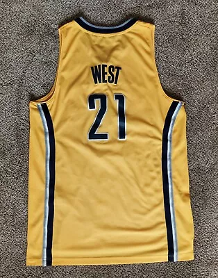 David West Adidas NBA Indiana Pacers Jersey. Gold. Size Men's L+2 • $75