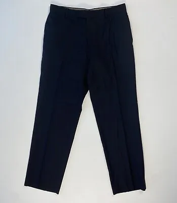 HUGO BOSS Men’s Black Suit Pant 34x32 Wool Casual Dress Pant Career Slacks • $19.99