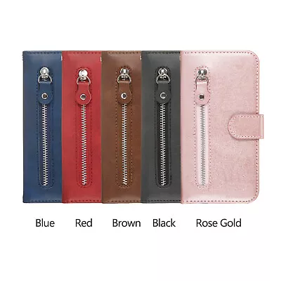 Case For Xiaomi K20 9 Lite Note8 Zipper PU Leahter Flip Wallet Stand Phone Cover • $13.19