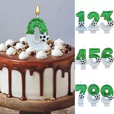 Birthday Candles For Cake Glitter Football Candles Decorations Creative DIY  • $20.39