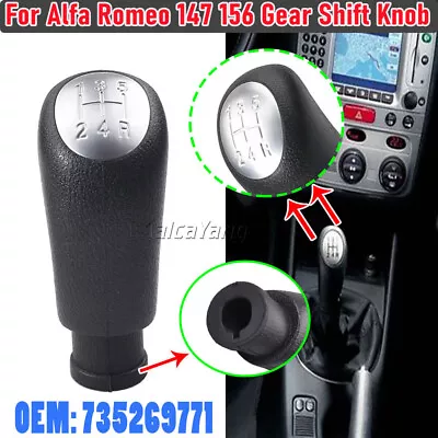 OE 735269771 5 Speed Car MT Gear Shift Knob  Lever For 00-10 Alfa Romeo 147/156 • $24.41