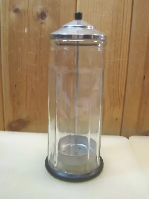 Original Vintage Soda Fountain Glass Straw / Barber Comb Holder Dispenser B6337 • $25