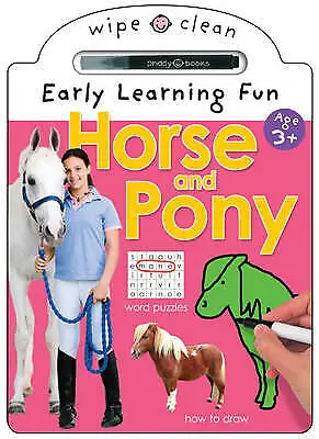Very Good Horse And Pony (Wipe Clean Early Learning Fun) Roger Priddy Book • £3.05