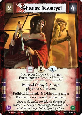 Legend Of The Five Rings L5R CCG CoM Coils Of Madness Shosuro Kameyoi (Exp) • $0.99