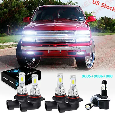 For  Tahoe 2001-2006 - 6x Combo LED Headlight High Low Beam Fog Light Bulbs • $27.99