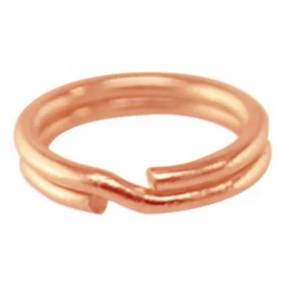 9ct Red Rose Gold 6mm Split Ring Charm Links Keyring Easy To Attach Your Charms  • £11.49