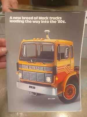 Mack Midliner Cabover Truck Dealer Brochure Multi Page Fold Out • $22