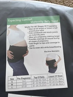 Pregnancy Comfort Maternity Belly Support Band In Black. Small! New • £6.99