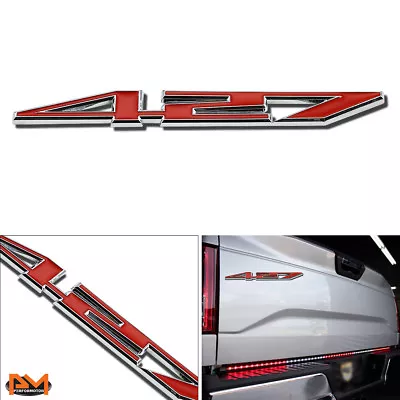  427  Polished Metal 3D Decal Red&Silver Emblem Exterior Sticker For Chevrolet • $6.89