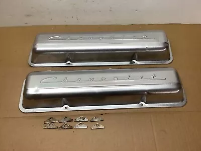 1960-1967 C2 CORVETTE SBC Stamped Script Valve Covers Vintage OEM • $199.99