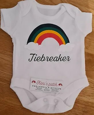 Gorgeous Rainbow Baby Bodysuit With Your Own Message Or Name Underneath  • £5.99