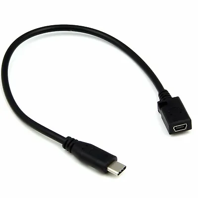 £3.30 • Buy Mini USB Female To USB Type C Male Jack Plug Cable Lead Cord Adapter Converter 