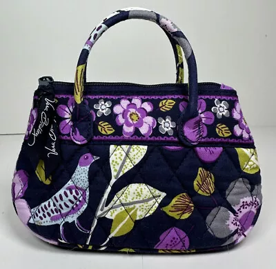 Vera Bradley Mini Purse W/ Handles  Purple Floral Nightingale • $23.99