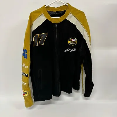 Vintage NASCAR Wilsons Leather Chase Authentics Jacket Matt Kenseth Suede Sz XXL • $74.95