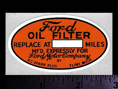 FORD Oil Filter - Original Vintage Racing Decal/Sticker Mustang Torino T-Bird • $6.50