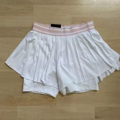 J. Lindeberg SELAH PLEATED SHORTS Tennis Golf AWJS10180 0000 White Small NEW NWT • $49.99