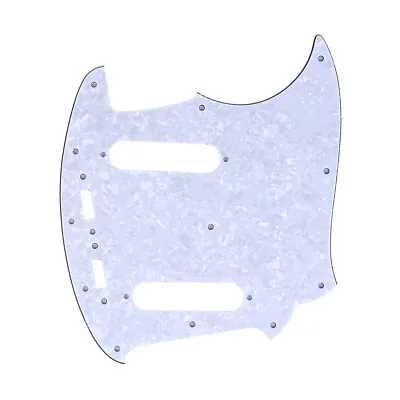 Musiclily Pro 4Ply White Pearl 12 Hole Guitar Pickguard For Fender Japan Mustang • $28.16