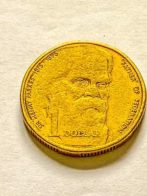 🌹rare :1996 Australian $1 One Dollar Coin Father Of Federation Sir Henry Parkes • $9.99